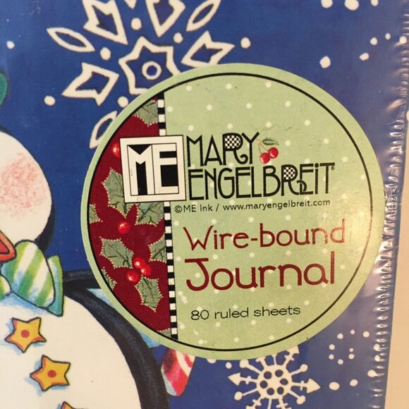New Mary Engelbreit Wire Bound Christmas Holiday Journal Let It Snow Penguin - Picture 2 of 3